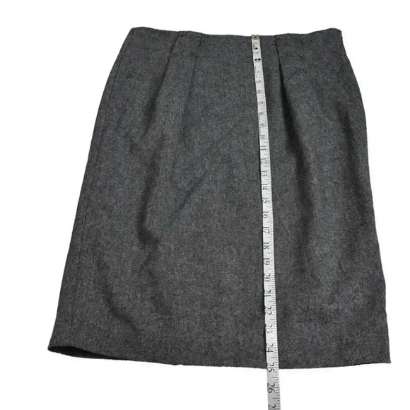 Zara Wool Blend Midi Pencil Skirt Gray Size XL - Picture 9 of 9